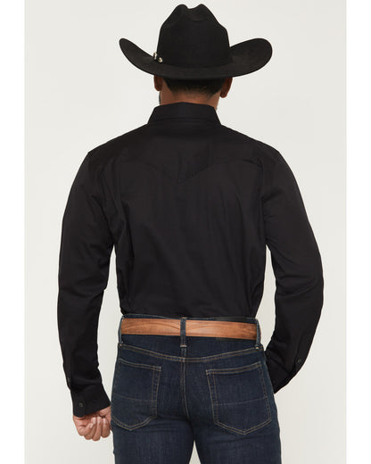 Black 1978® Men's Lawman Solid Long Sleeve Button-Down West Black