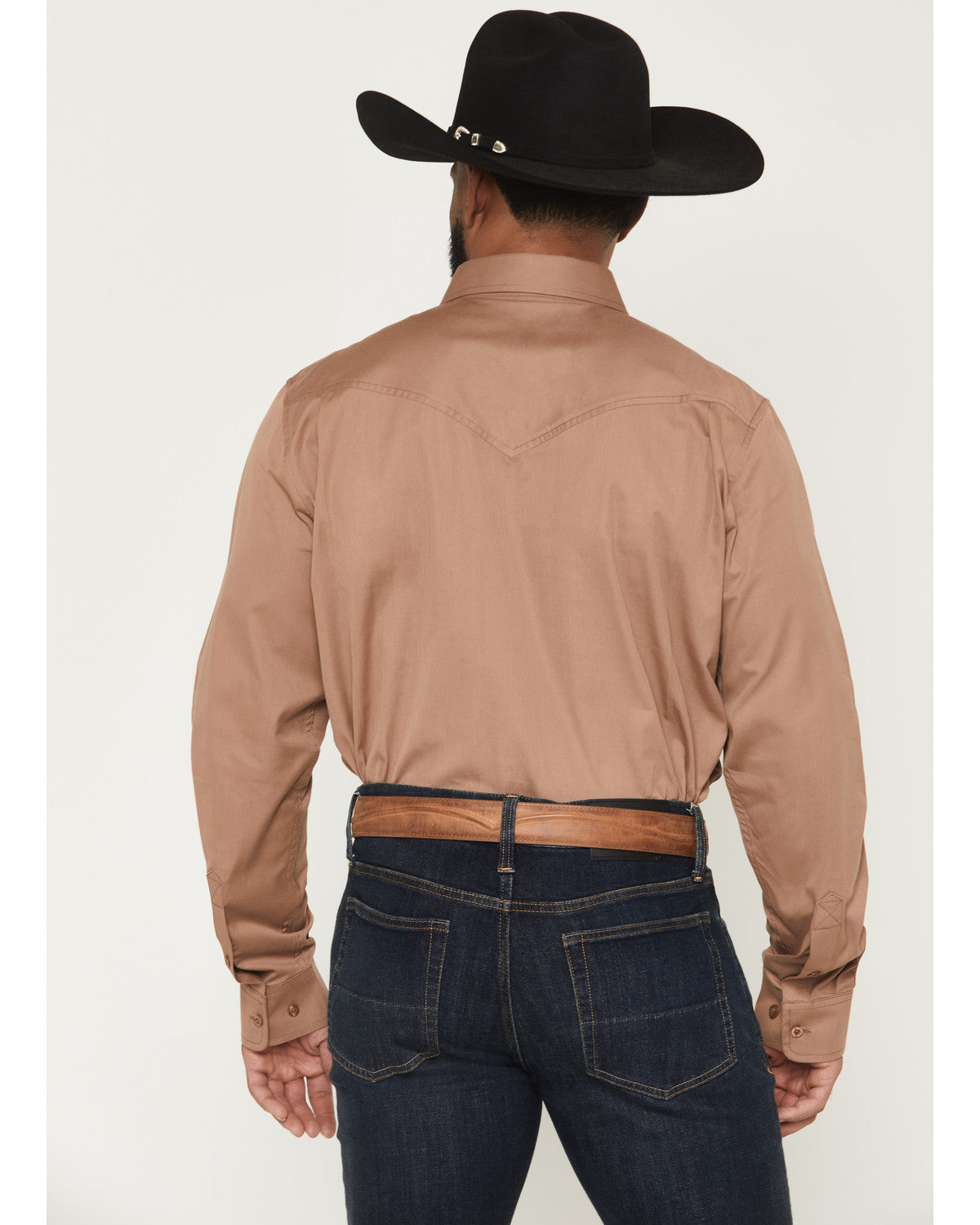 Black 1978® Men's Lawman Solid Long Sleeve Button-Down West Lt Brown