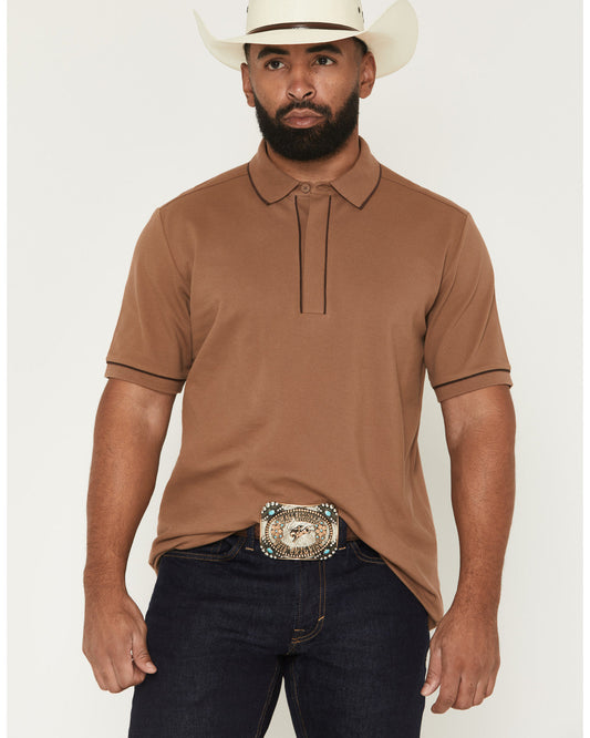 Black 1978® Men's Cooper Solid Short Sleeve Stretch Polo Lt Brown