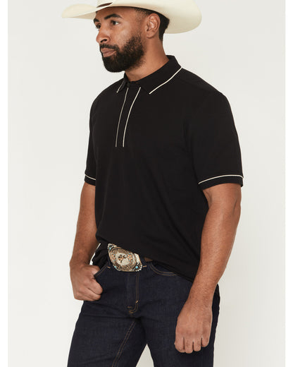 Black 1978® Men's Cooper Solid Short Sleeve Stretch Polo Black