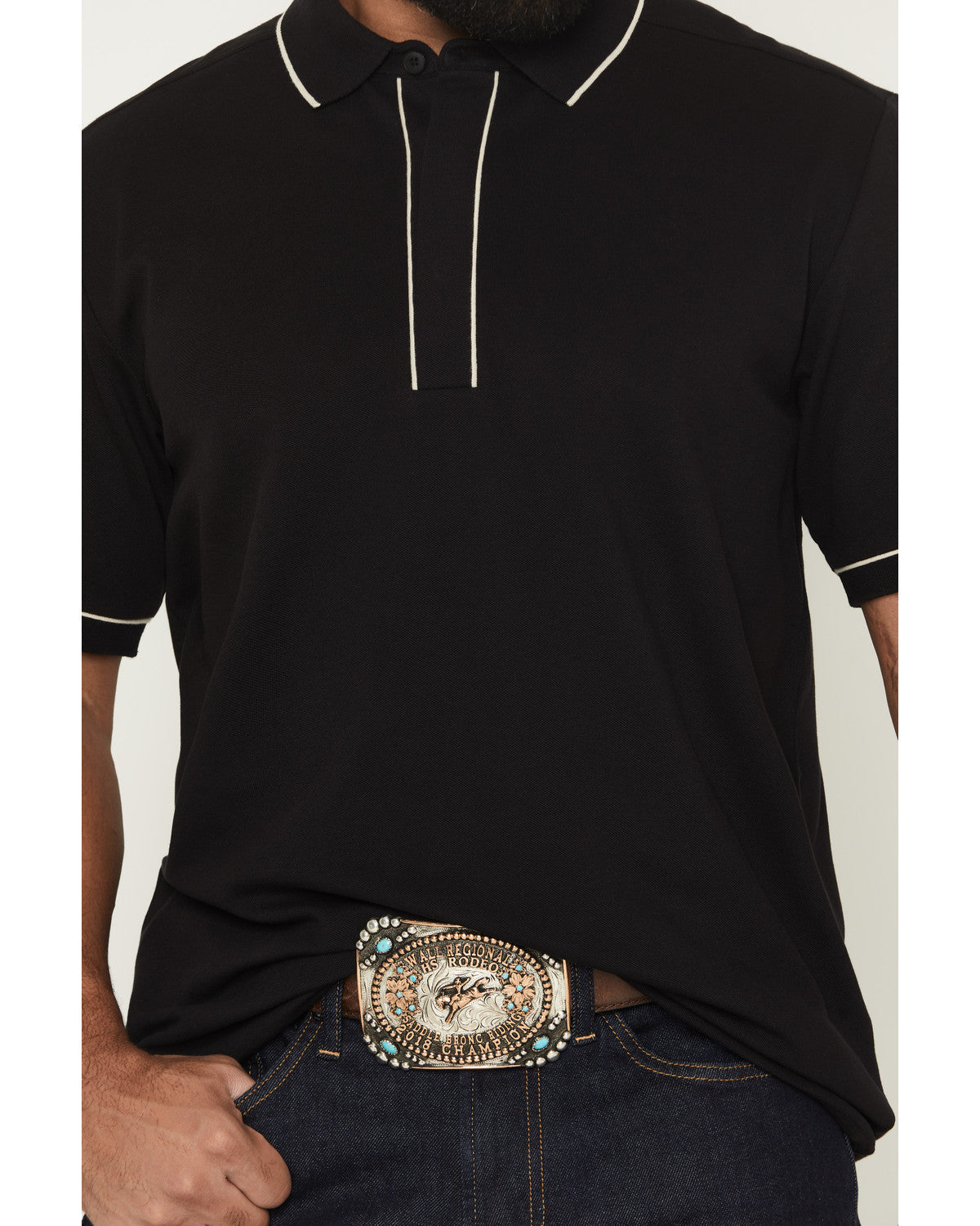 Black 1978® Men's Cooper Solid Short Sleeve Stretch Polo Black