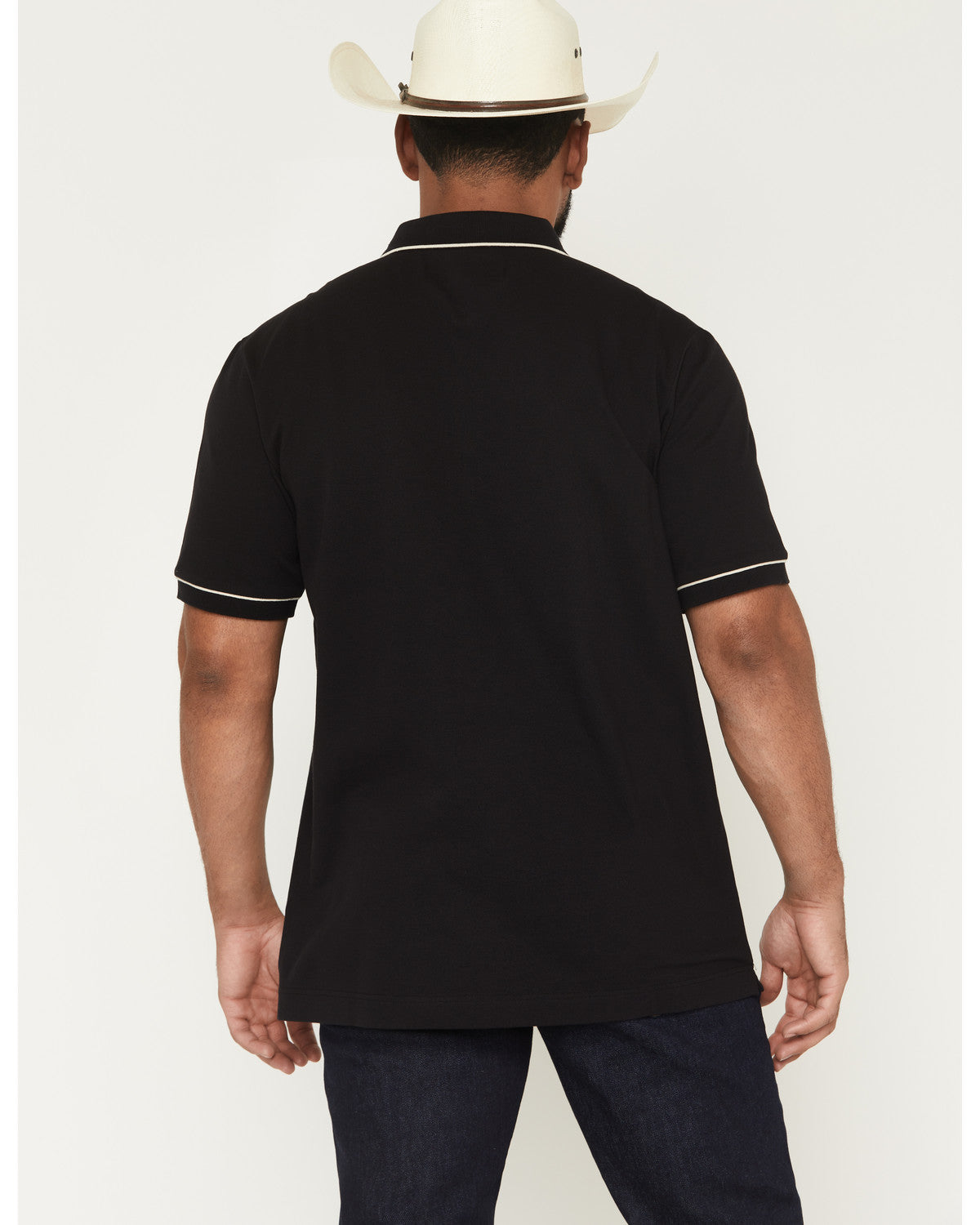 Black 1978® Men's Cooper Solid Short Sleeve Stretch Polo Black