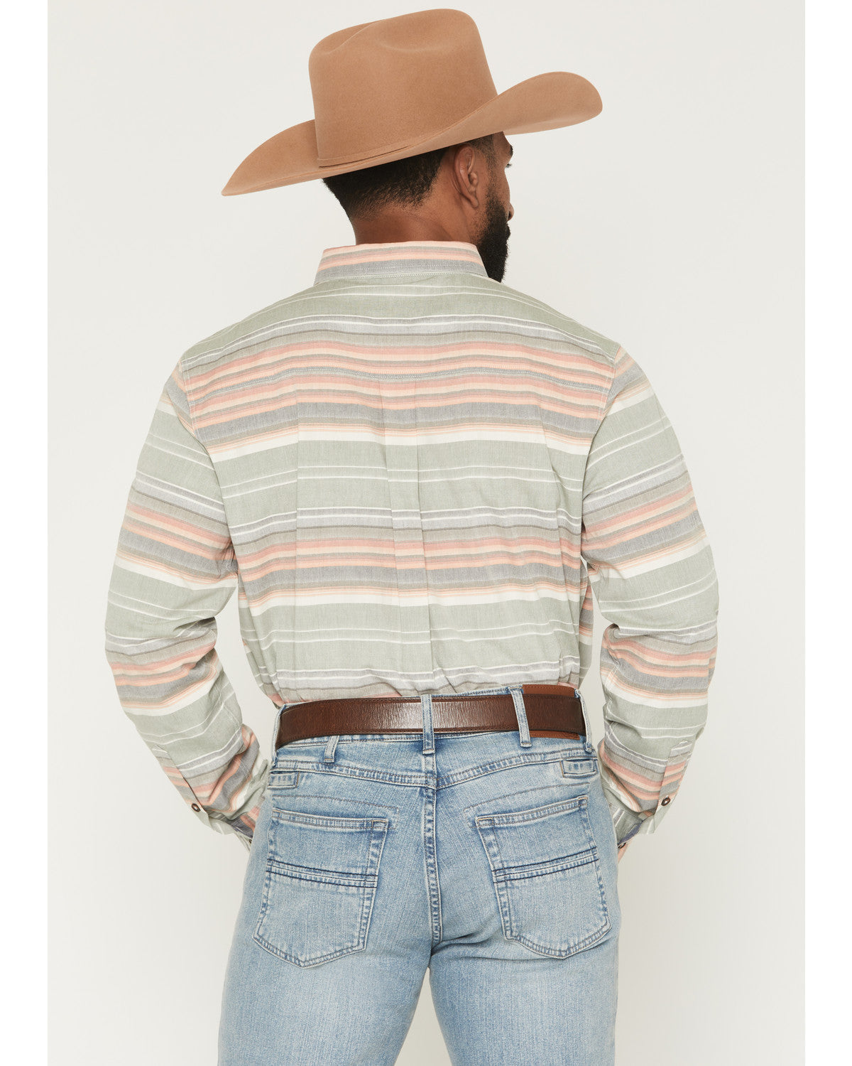 Men's Harlan Striped Print Long Sleeve Button-Down Western Multi