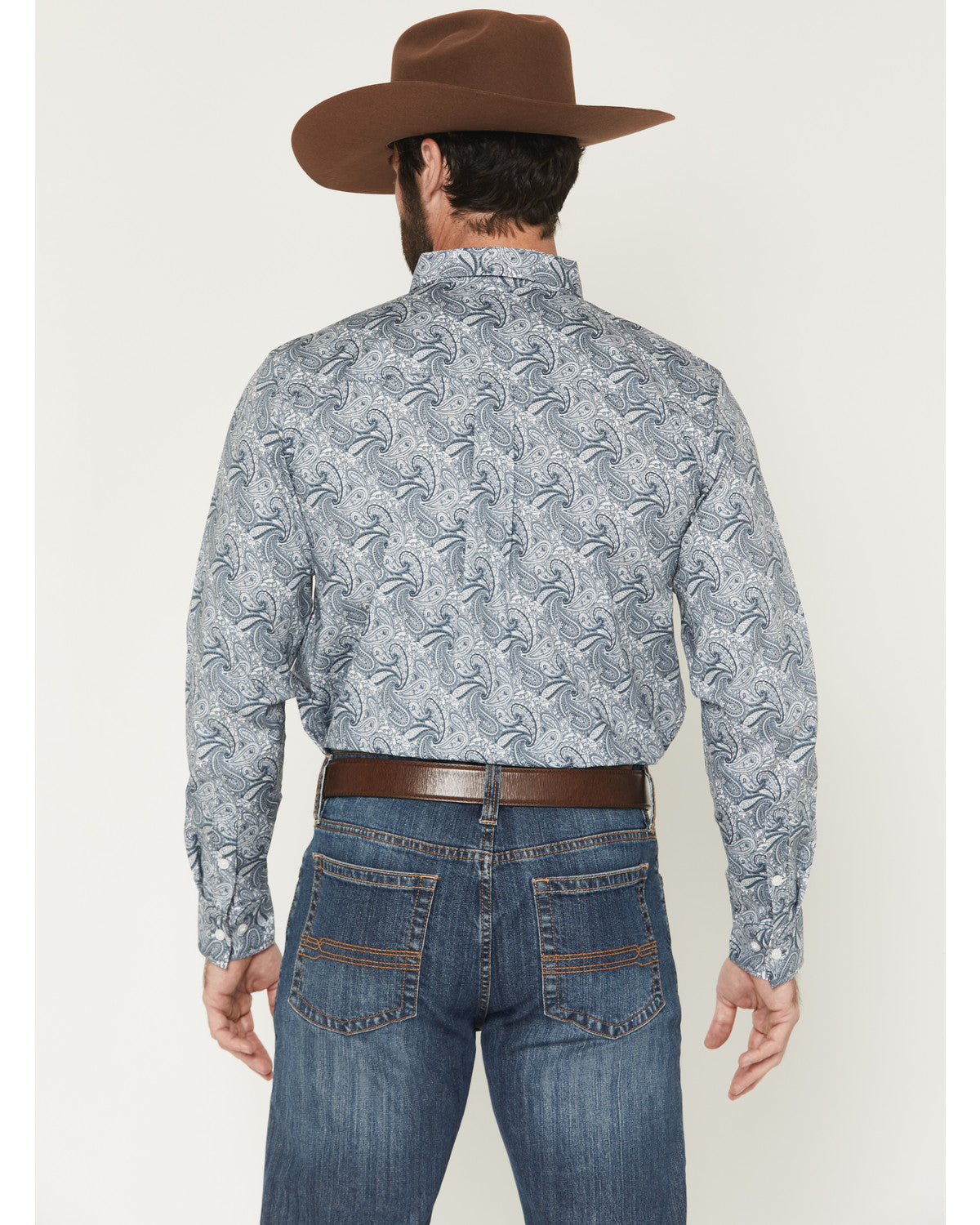 Men's Zeke Paisley Print Long Sleeve Button-Down Stretch We Blue