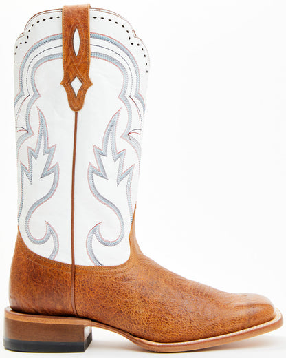 Men's Tomahawk Western Boots - Broad Square Toe White