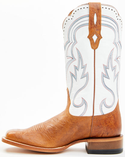 Men's Tomahawk Western Boots - Broad Square Toe White