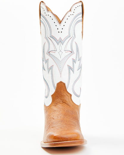 Men's Tomahawk Western Boots - Broad Square Toe White