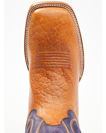 Men's Tomahawk Western Boots - Broad Square Toe Blue