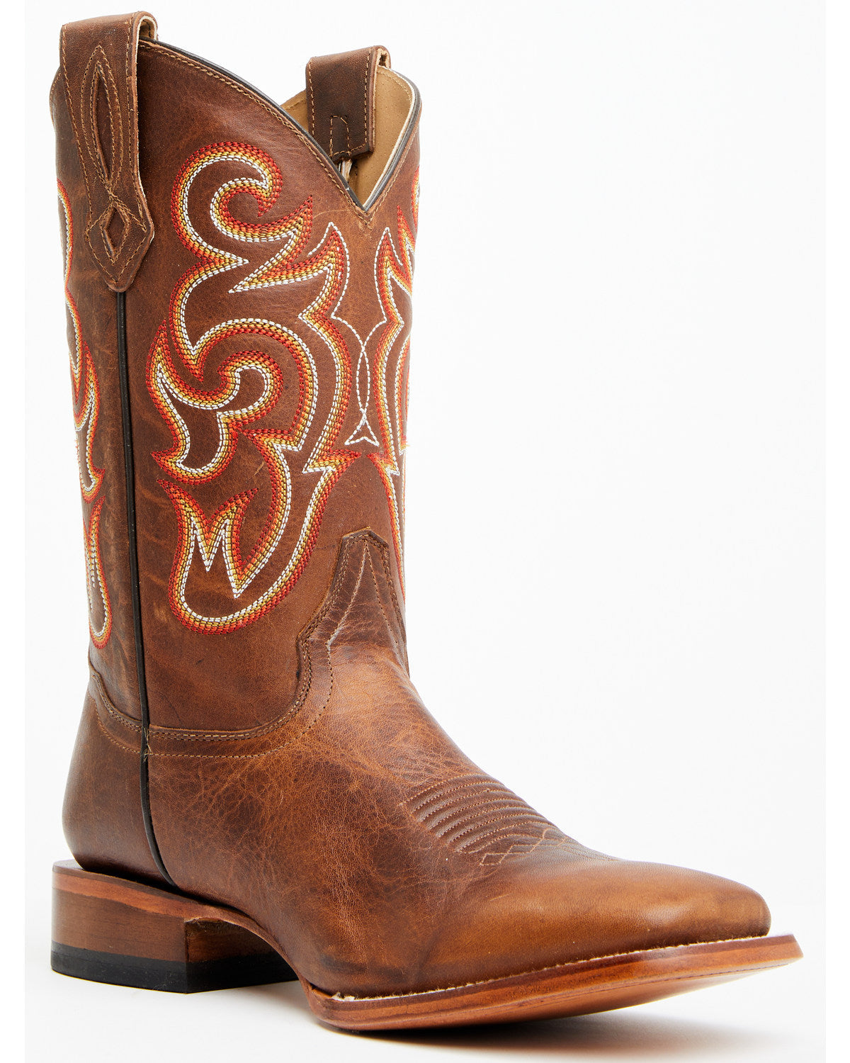 Men's Lynx Western Boots - Broad Square Toe Brown