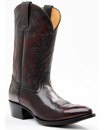 Men's Black Cherry Western Boots - Round Toe Black Cherry