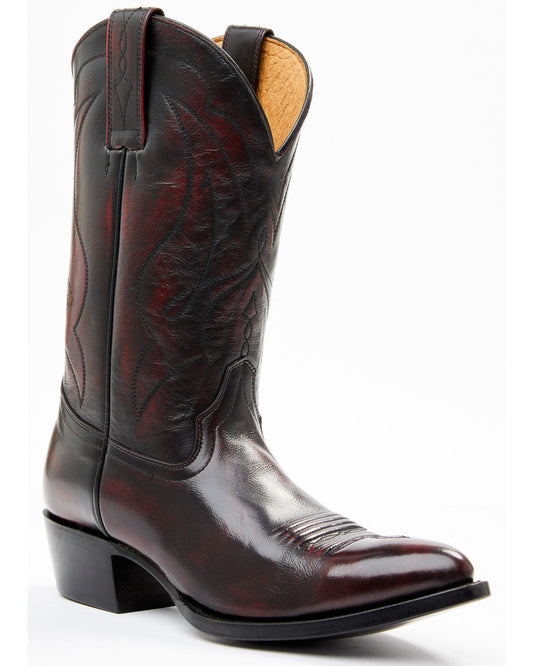 Men's Black Cherry Western Boots - Round Toe Black Cherry