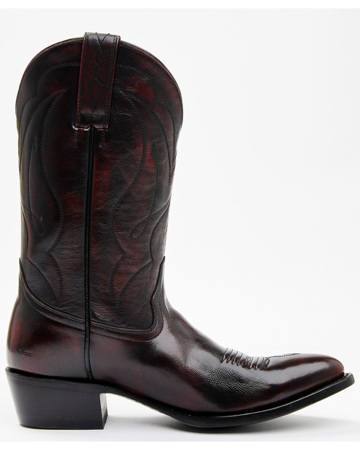 Men's Black Cherry Western Boots - Round Toe Black Cherry