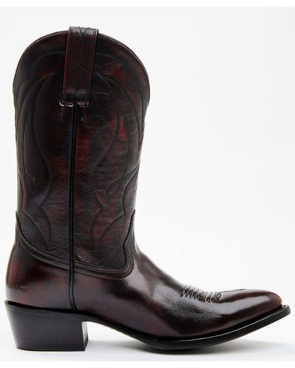 Men's Black Cherry Western Boots - Round Toe Black Cherry
