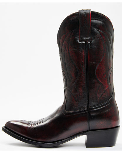 Men's Black Cherry Western Boots - Round Toe Black Cherry