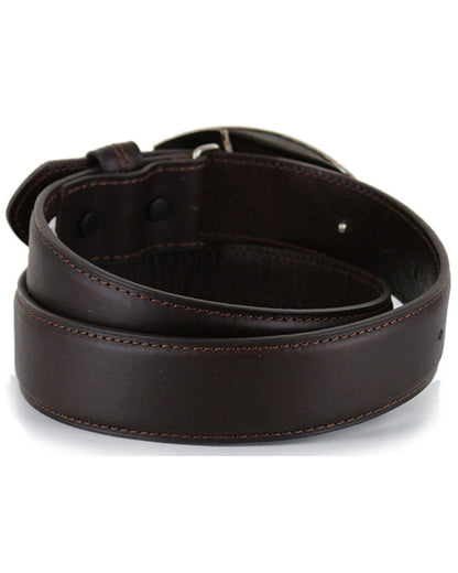 Men's Bullet Buckle Leather Belt Brown