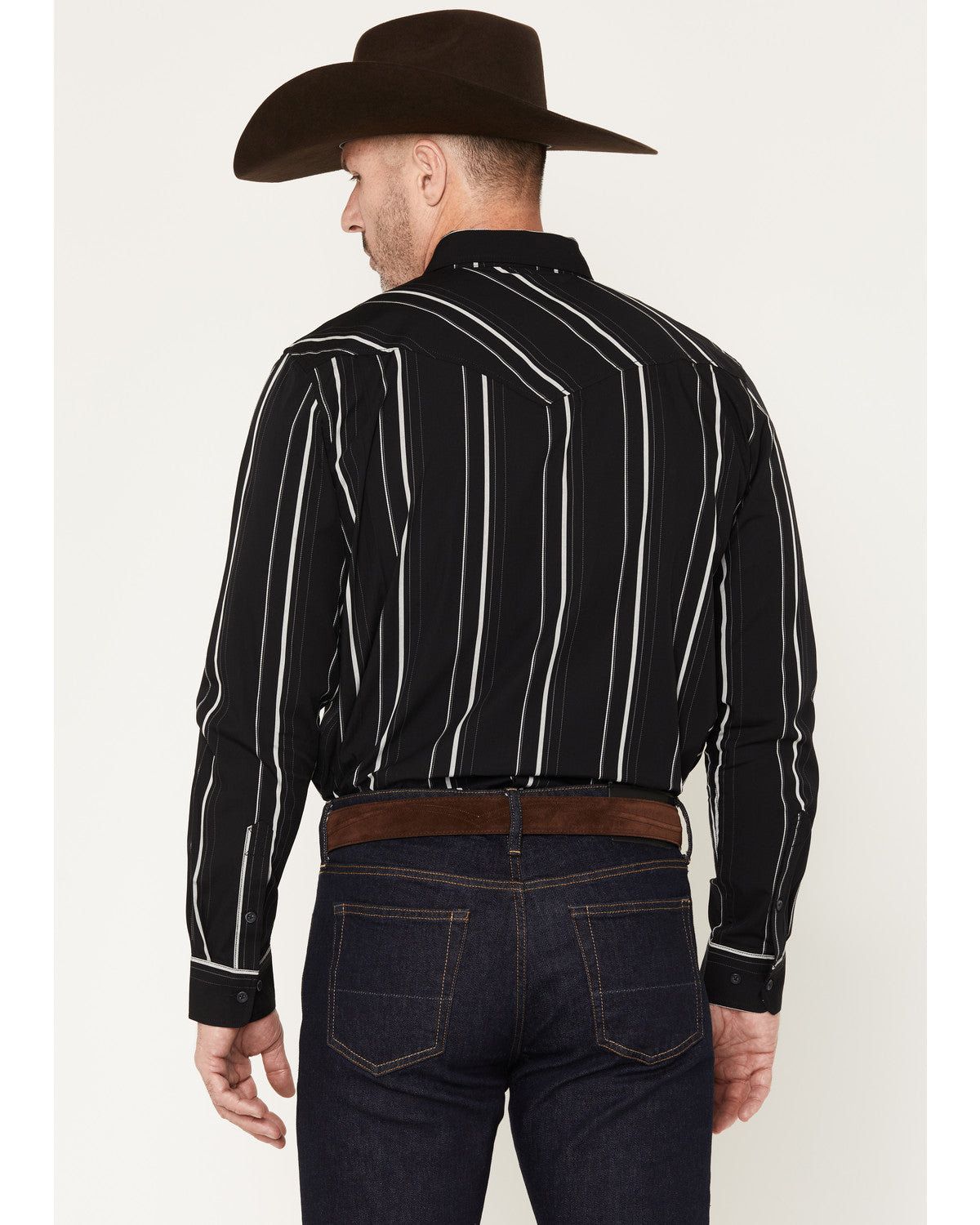 Black 1978® Men's Elm Striped Long Sleeve Button-Down Weste Black