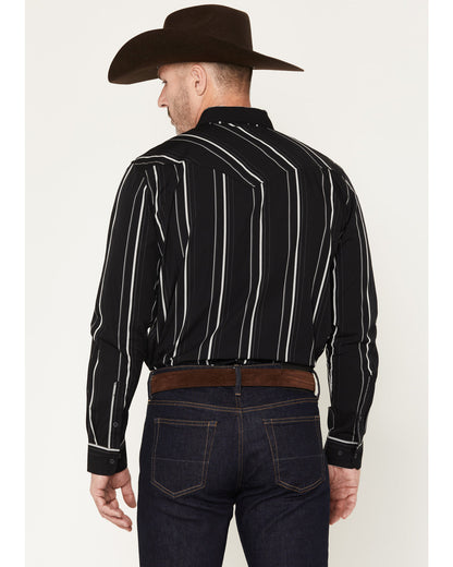 Black 1978® Men's Elm Striped Long Sleeve Button-Down Weste Black