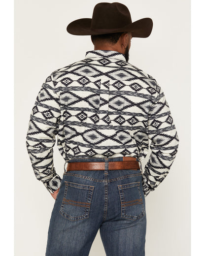 Men's Tiki Room Southwestern Print Long Sleeve Button-Down Blue