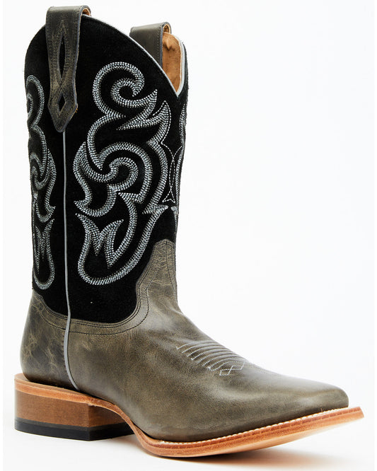 Men's Lynx Western Boots - Broad Square Toe Grey
