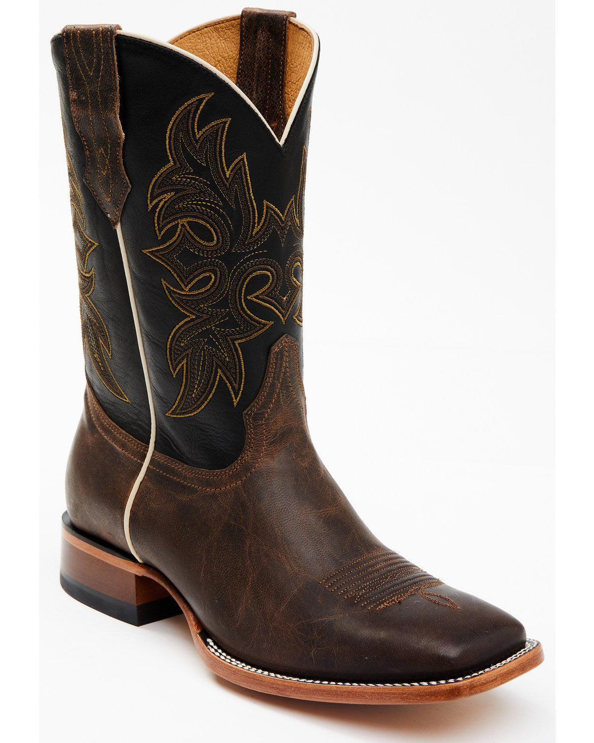 Men's Willow Western Boots - Broad Square Toe Brown