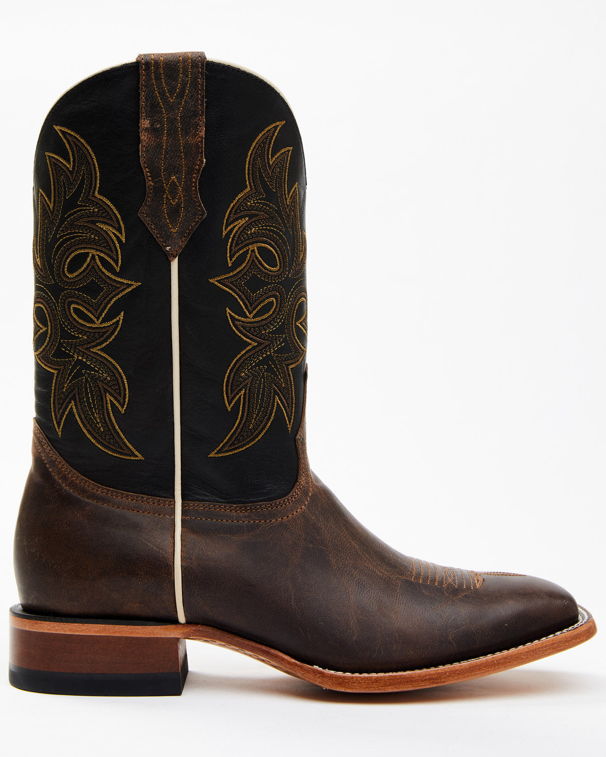 Men's Willow Western Boots - Broad Square Toe Brown