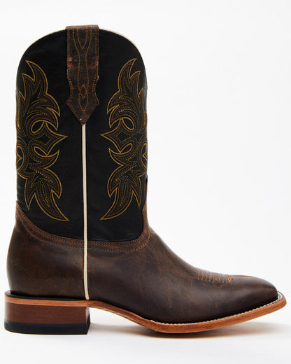 Men's Willow Western Boots - Broad Square Toe Brown
