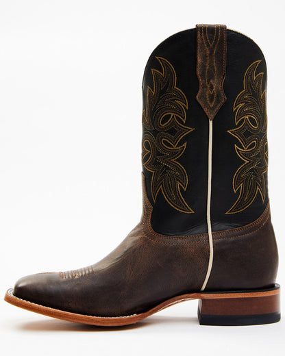 Men's Willow Western Boots - Broad Square Toe Brown