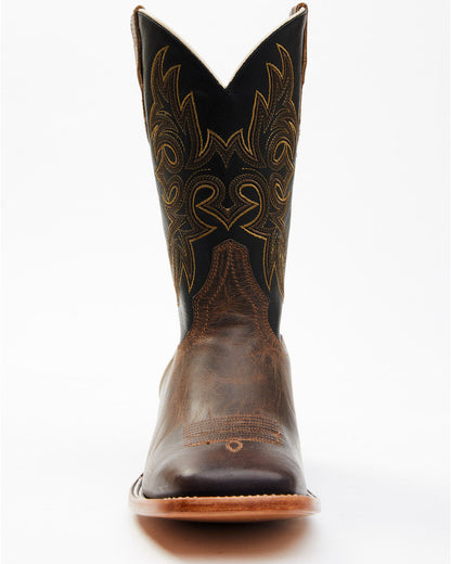 Men's Willow Western Boots - Broad Square Toe Brown