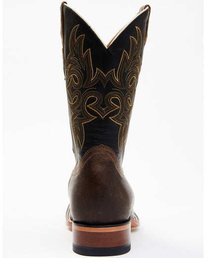 Men's Willow Western Boots - Broad Square Toe Brown