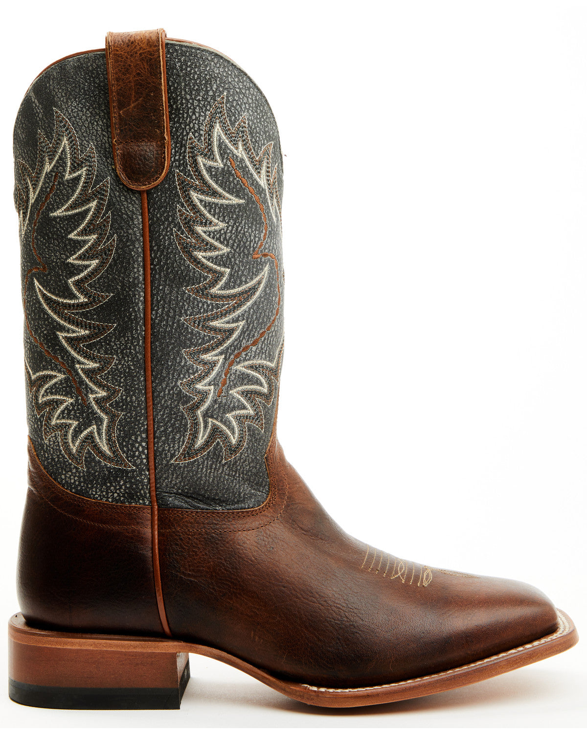 Men's Ryder Western Boots - Broad Square Toe Brown