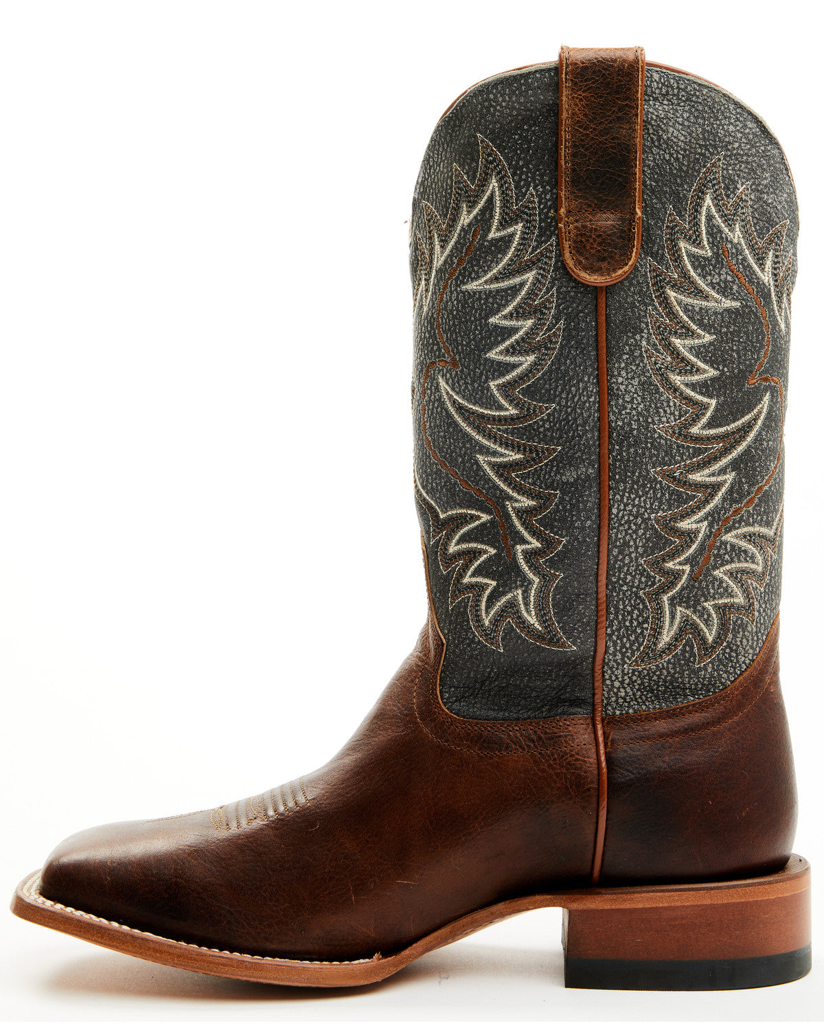 Men's Ryder Western Boots - Broad Square Toe Brown
