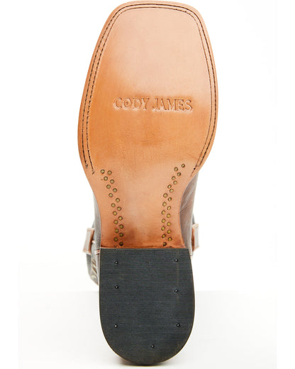 Men's Ryder Western Boots - Broad Square Toe Brown